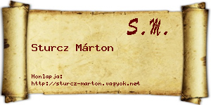 Sturcz Márton névjegykártya